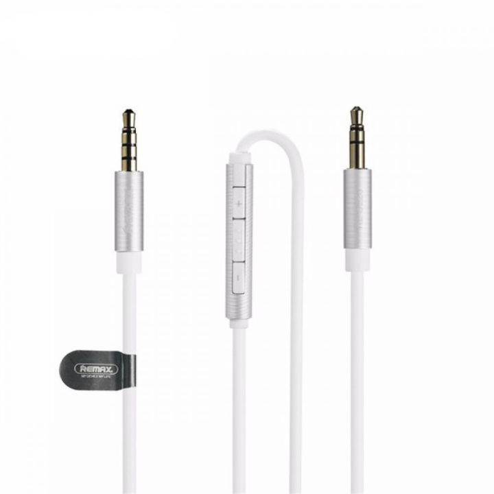 Inline Mic Cable with Built-In Microphone - 1 Meter Stereo Audio Jack Cable for Headphones