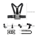Adjustable Headband And Chest Band Shooting Stand for Mobile Phones And Action Cameras Compatible with And More.