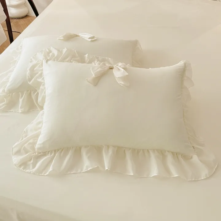 3pcs%20White%20Bedding%20set%20ruffles%20Duvet%20Cover%20Set%20(1*Duvet%20Cover%20+%202*Pillowcase,%20Without%20Core)for%20bedroom%20guest%20room%20-%20Image%205