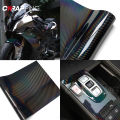 Carbon Fiber Vinyl Wrap Film Goosy Laser Black Car Stickers Self-Adhesive Console Computer Laptop Skin Decal for Car Accessories.