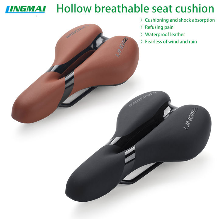 LINGMAI Bicycle Seat for Men and Women Waterproof Bike Saddle Soft Shock Absorbing MTB Mountain Road Bike Cushion Seat
