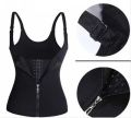 Women Waist Trainer Corset Clip and Zip Vest Body Building Shaper Tools Cincher Sweat Vest with Adjustable StrapsWaist Trainer Corset Clip and Zip Vest Body Shaper Cincher Sweat Vest with Adjustable Straps for women. 