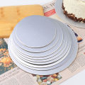 Silvery Coated Round Cake Board Diameter 10-33CM Available Circle Cardboard Base Dessert Tray Mousse Cake Decorating Supplies.