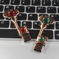 Metal Heart Shaped Key USB 2.0 High-speed Flash Drive 64GB Copper Love Pen Drive 32GB Memory Stick Fashion Business Gift U Disk. 