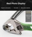 1pc 4.6-Inch Adjustable Wrench - Wide Jaw, Short Handle Mini Wrench with Laser-Engraved Markings and  Grip - Durable Metal. 