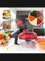 Manual Handy Chopper with sharp blades use for chopping vegetables, fruits, meats and salad. 