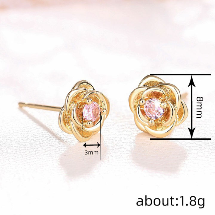 Huitan%20Exquisite%20Rose%20Stud%20Earrings%20for%20Women%20Luxury%20Sparkling%20Cubic%20Zirconia%20Temperament%20Sweet%20Flower%20Earrings%20Fashion%20Jewelry%20-%20Image%206
