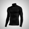 Men's thermal underwear in turtleneck lapel autumn thin Modal autumn and winter long-sleeved base shirt single slim-fit top.