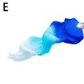 150cm Women Belly Dancing Fan Gradient Color Dancer Practice Long Imitation Silk Fans Dance Props 1PC. 