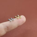 EVSIPOL Tiny Stainless Steel Screw Back Flower Stud Earrings for Women Simple Cute Cartilage Targus Helix Piercing Jewelry . 