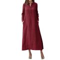 Summer Women's Elegant Dresses Solid  V-Neck Button-Up Dress Fashion Holiday Elegant Maxi Dresses Evening Pullover Dress 2024. 