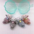 Genuine YELL Gashapon Capsule Toy Flocking Hand in Hand Otter Kawaii Animals Figures Model Toy Desktop Decoratoion Kids . 