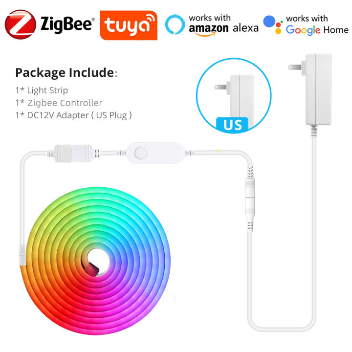 Smartlife/Tuya%20App%20Controlled%20DC12V%20RGB%20LED%20Neon%20Strip%202/3/5M%20Zigbee%20Flexible%20Neon%20Tape%20Lights%20for%20Game%20Room%20Bedroom%20Wall%20Decor%20lightify%20-%20Image%207