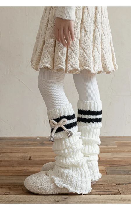 2026%20Girls%20American%20Preppy%20Style%20Knitted%20Leg%20Warmers%20Striped%20Kids%20Leg%20Warmers%20with%20Bow%20Decor%20Autumn%20Winter%20Warm%20Leggings%20-%20Image%205