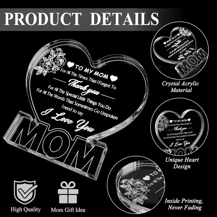 Gifts%20for%20Mom%20Birthday%20Gifts%20for%20Mom%20from%20Daughter%20Son%20Delicate%20Rose%20Acrylic%20Heart%20Plaque%20Mom%20Present%20Thanksgiving%20Christmas%20-%20Image%203