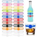 24pcs Wine Labels Glasses Drinking Marker Set Food Grade Silicone Mark Silicone Glass Markers for Bar Parties Silicone Rings. 