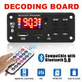 12V MP3 Decoder Board Bluetooth Car Kit USB MP3 Player Support WMA WAV TF Card Slot / USB / FM With Color Screen. 