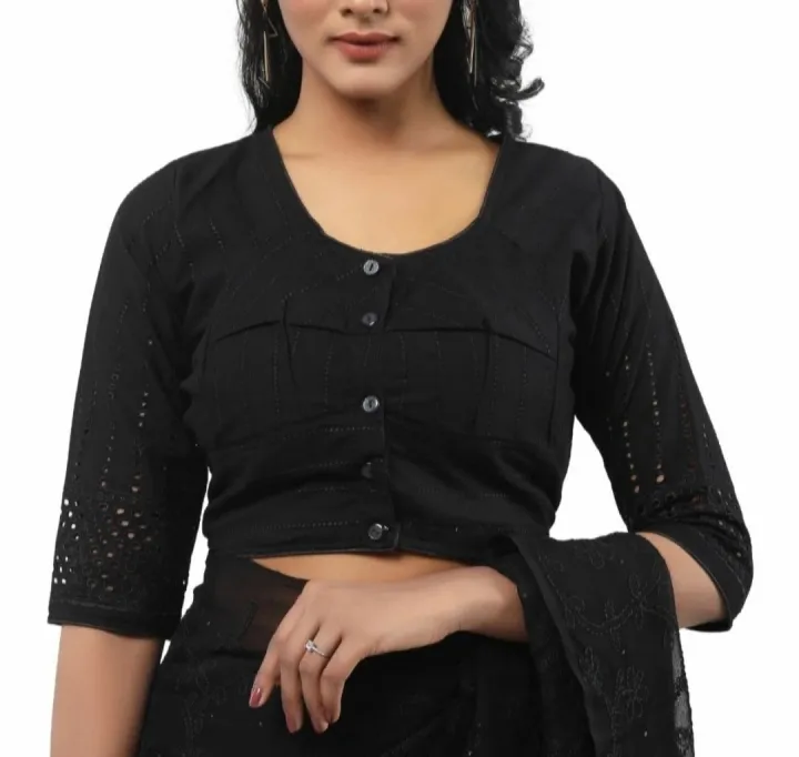 Fashionable%20Cotton%20Blouse%20for%20Women/%203%20Quarter%20Sleeve%20Cotton%20Blouse%20for%20Women.%20-%20Image%203