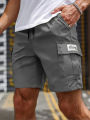 Big Pocket Men's Shorts Casual Work Cool Pants with Point Loose Fit Clothing Waist Sports Male Outfit Shorts.