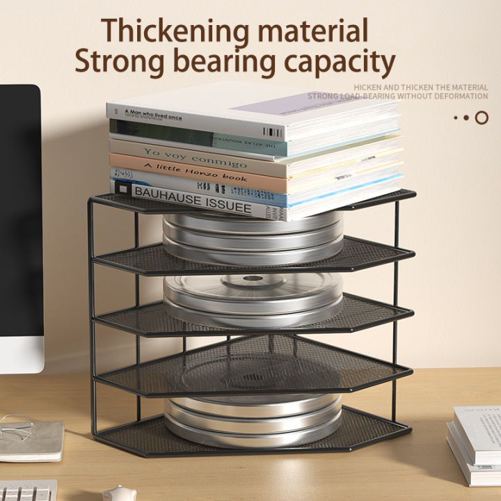 Large File Rack For Office Metal File Rack Office Desk Shelf Standing Desktop File Folder File Box ...
