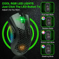 Bengoo KM-1 Rechargeable Wireless RGB Gaming Mouse 3200 DPI Honeycomb Shell 6 Programmed Buttons 3 Adjustable DPI USB Receiver for Laptop PC Mac. 