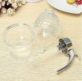 Japanese Creative Press Type Honey Jar Squeeze Sauce Bottle Plastic Sealed Jar Funnel Type Jar Syrup Pot with a Base. 