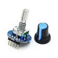 Rotary Encoder Module for Arduino Brick Sensor Development Round Audio Rotating Potentiometer Knob Cap EC11. 