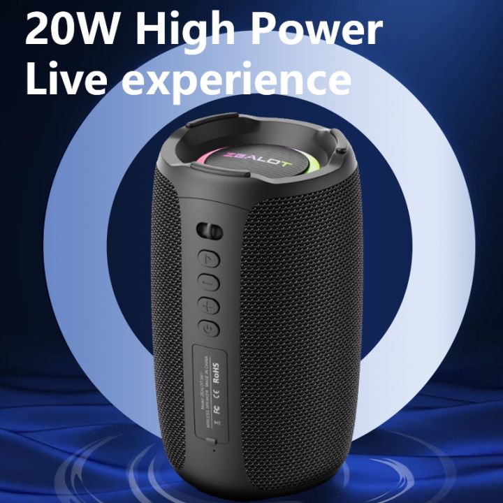 ZEALOT-S61%2020W%20Wireless%20Speakers,%20Outdoor%20Portable%20Subwoofer%20Speaker,%203600mAh%20Battery,%20EQ%20Mode,%20Dual%20Pairing%20-%20Image%204