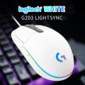Logitech G203 wired mechanical gaming mouse  Luminous Backlit USB Wired Gaming Mouse for Desktop PC Laptop Office Computer Gamin. 