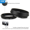 JJC 49mm Metal Lens Hood for  X100VI X100V X100F X100T X100S X100 X70 Replaces  LH-X100 AR-X100 Adapter Ring. 