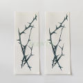 Waterproof Temporary Tattoo Sticker Black Tree Branch Design Fake Tatto Flash Tatoo Arm Hand Body Art for Women Men.