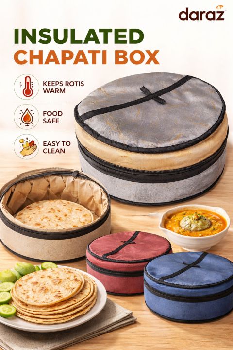 Pakistan Roti Container Insulated Premium Insulated Chapati & Roti Storage Box | Heat Retaining Food ...