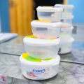 Set of 4 Premium Quality Plastic Kitchen Storage Containers Food Organizer Airtight Food Box Set for Freshness. 