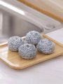 6pcs Steel Wire Balls for Washing Pots and Dishes and Non Falling Wire Brush Balls for Kitchen and Household Cleaning. 