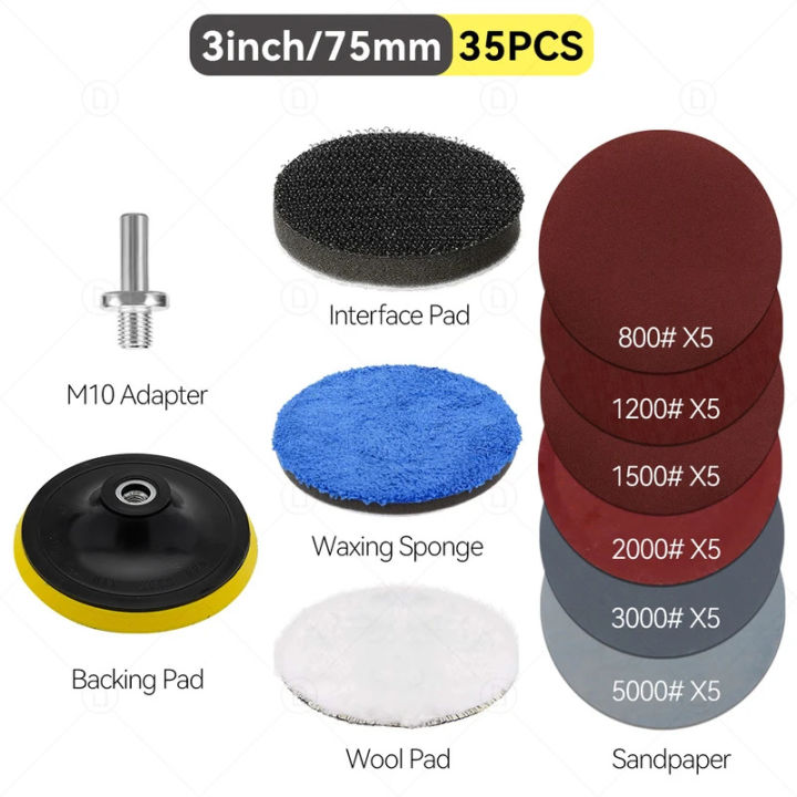 3inCar%20Detailing%20Polishing%20Sponge%20For%20Auto%20Headlight%20Restoration%20Kit%20With%20Buffing%20Pad%20Sanding%20Disc%20Waxing%20Sponge%20M10%20Drill%20-%20Image%202