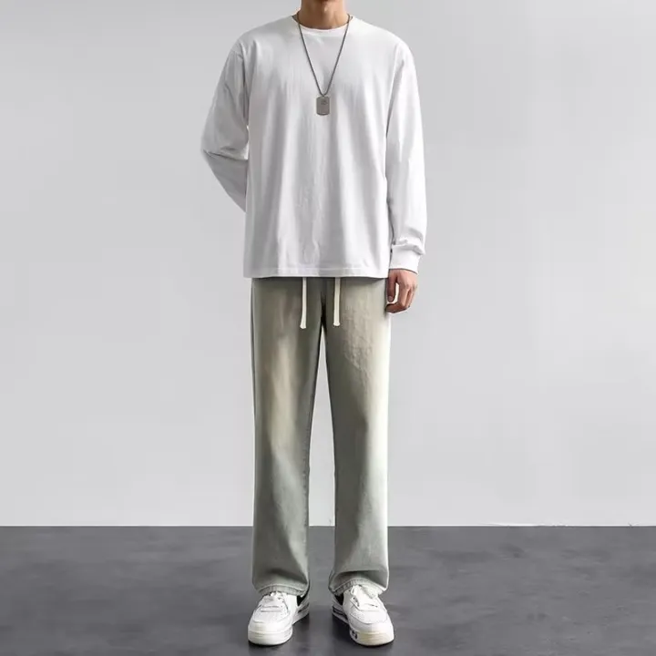 2025%20New%20Korean%20Men's%20Casual%20Long%20Jeans%20Classic%20Man%20Straight%20Denim%20Wide-leg%20Pants%20Gyms%20Solid%20Color%20Light%20Blue%20Grey%20Black%20M-3XL%20-%20Image%205
