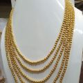 Elegant New Design Gold-Plated Mala Necklace for Girls - Traditional Golden Layered Mala - HS STAR Collection. 