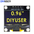 DIYUSER 0.96 Inch OLED SSD1306 White/Blue/Yellow 128X64 IIC I2C Serial Display Module 12864 LCD Screen Board For Arduino. 