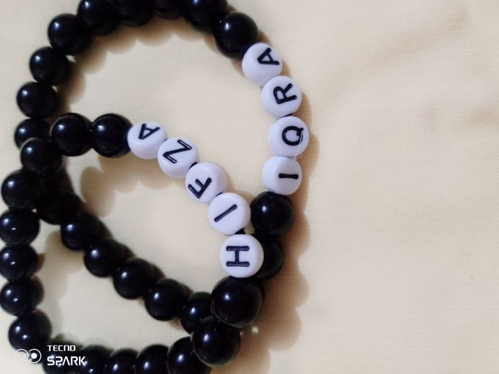 beats bracelet, customized beat bracelet, name bracelet for couples, friends , customized name bracelet