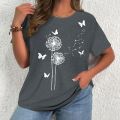 Plus Size Elegant Casual Woman T-Shirt Fashion Loose T-Shirt Woman Temperament Long sleeve T-Shirt Holiday Weekend.