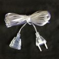 3M 5M Power Extension Cord For EU Plug LED Holiday Light String Extension Standard Switch Cable Christmas Curtain Light. 