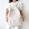 Korean Student School Backpack Floral White School Bags For Teenage Girls Cute Women's Backpack Brand Book Bag Nylon Rucksack. 