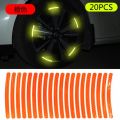 20pcs Car Wheel Reflective Stickers Tyre Warning Stickers 3D Car Wheel Stickers Racing Wheel Hub Decals for  Decorative Sticker. 