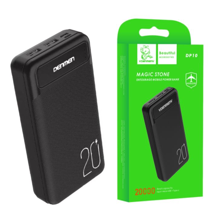 10000mAh 20000mAh 2USB Power Bank 2.1A DP09 DP10 Denmen External Portable Power bank