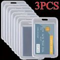 3Personalized Double-Sided Transparent Card Holder - ID Card、Work ID Card、Student ID Card、Factory Certificate、Bus Card、Film Card. 
