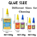 General Purpose Thin Medium Thick Liquid Super Glue Premium CA Adhesive Quick-Bonding for PVC Wood Metal Plastic and More. 