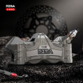 RZMA G-M303 Motorcycle Brake Caliper with Dual-Lip Seals & Active Cooling - CNC Billet Aluminum 4-Piston, High-Performance (40%.