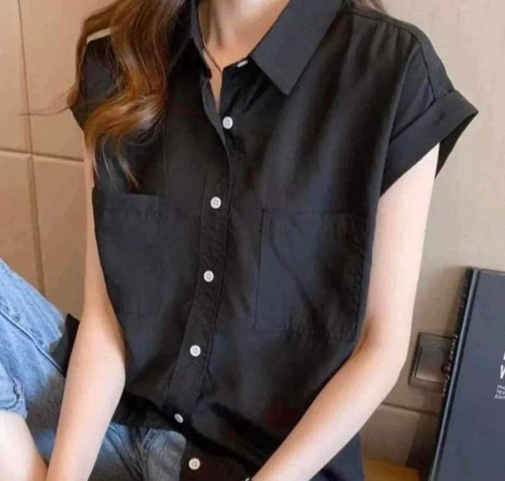 Local Made Black ဂျော် လက်ရှည် Top