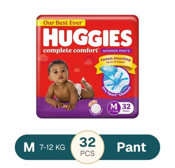 Huggies Wonder Pants Baby Diaper M (7-12kg) 32Pcs