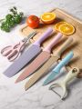 6pc colour knife set / multipurpose multi colour knife set. 